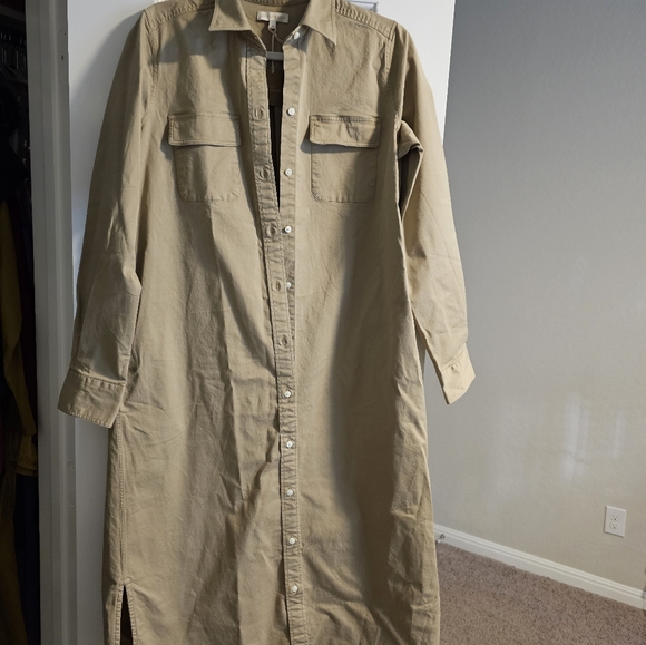 Ann Mashburn Button Down Long Sleeve T-Shirt Dress Small - Picture 5 of 8